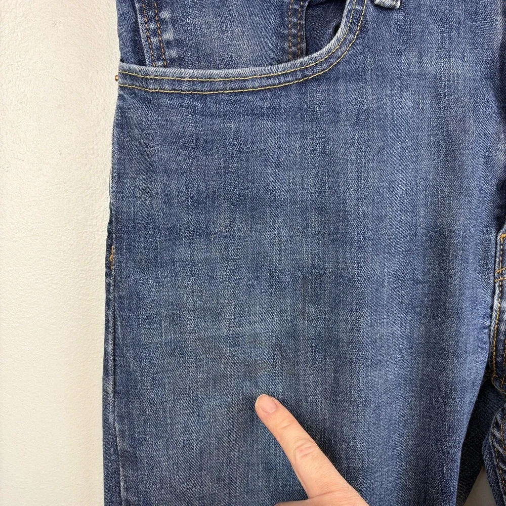 Levis 512 Jeans Mens 34x32 (34x31) Medium‎ Wash Blue Slim Taper Stretch Denim